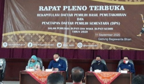 KPU Kabupaten Kediri Tetapkan Daftar Pemilih Sementara