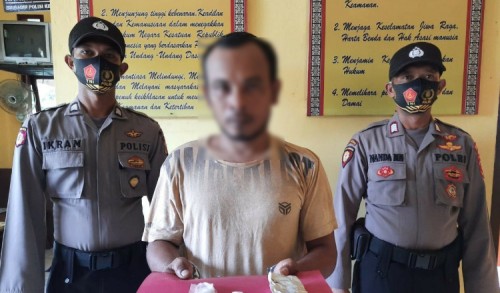 Berkat Laporan Warga, Polsek Langkahan Aceh Utara Ciduk Pengedar Narkoba
