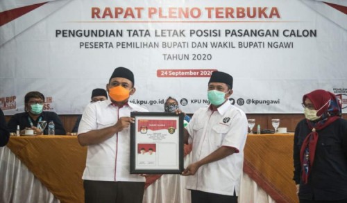 Pilkada Ngawi Pasangan OK Dapat Posisi Kiri Pada Kertas Surat Suara Pencoblosan