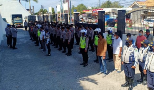 Unras Alpart ke Kejaksaan, Polres Pamekasan Lakukan Pengamanan
