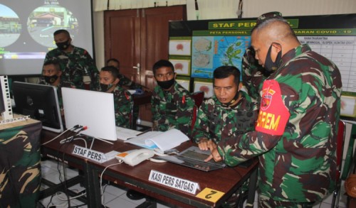 Latihan Taktis TNI di Markas Komando Korem 152/Babullah Ternate