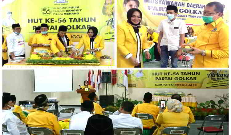 56 Tahun Golkar, Covid-19 dan Pemulihan Ekonomi Jadi Fokus Kinerja DPD Golkar Trenggalek
