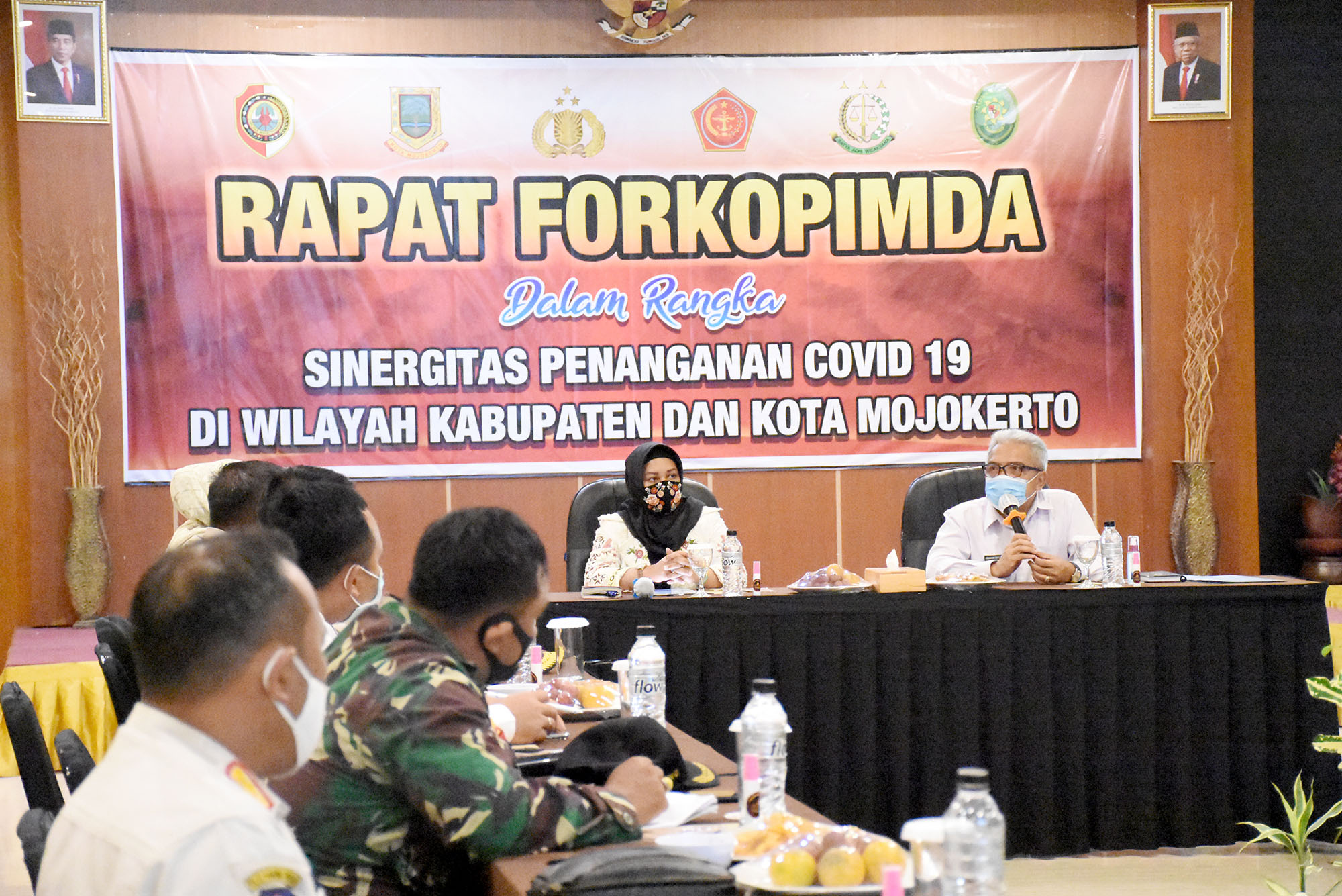 Rapat Forkopimda Sinergitas Penanganan Covid-19 Wilayah Kabupaten dan Kota Mojokerto