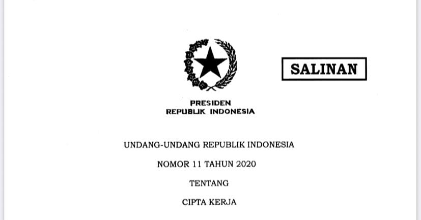 Jokowi Resmi Tandatangani UU Cipta Kerja
