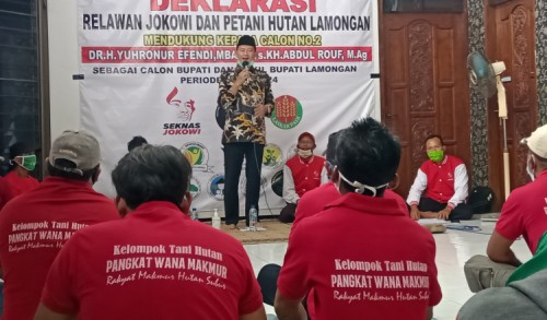 Pilkada Lamongan 2020, Relawan Jokowi dan Petani Hutan Lamongan Deklarasi Dukung YESBRO