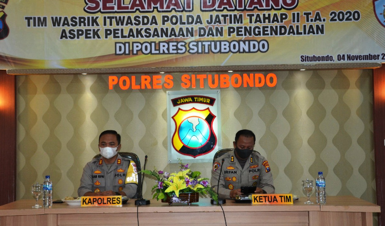 Tim Wasrik Itwasda Polda Jatim Periksa Kinerja Polres Situbondo