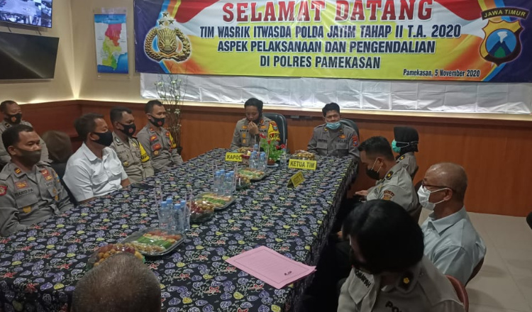 Wasrik Itwasda Polda Jatim Tahap II TA 2020 di Polres Pamekasan