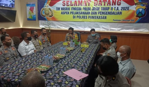 Wasrik Itwasda Polda Jatim Tahap II TA 2020 di Polres Pamekasan