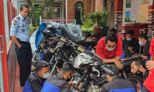 Lapas Bondowoso Gelar Pelatihan Otomotif Gunakan Protokol Kesehatan