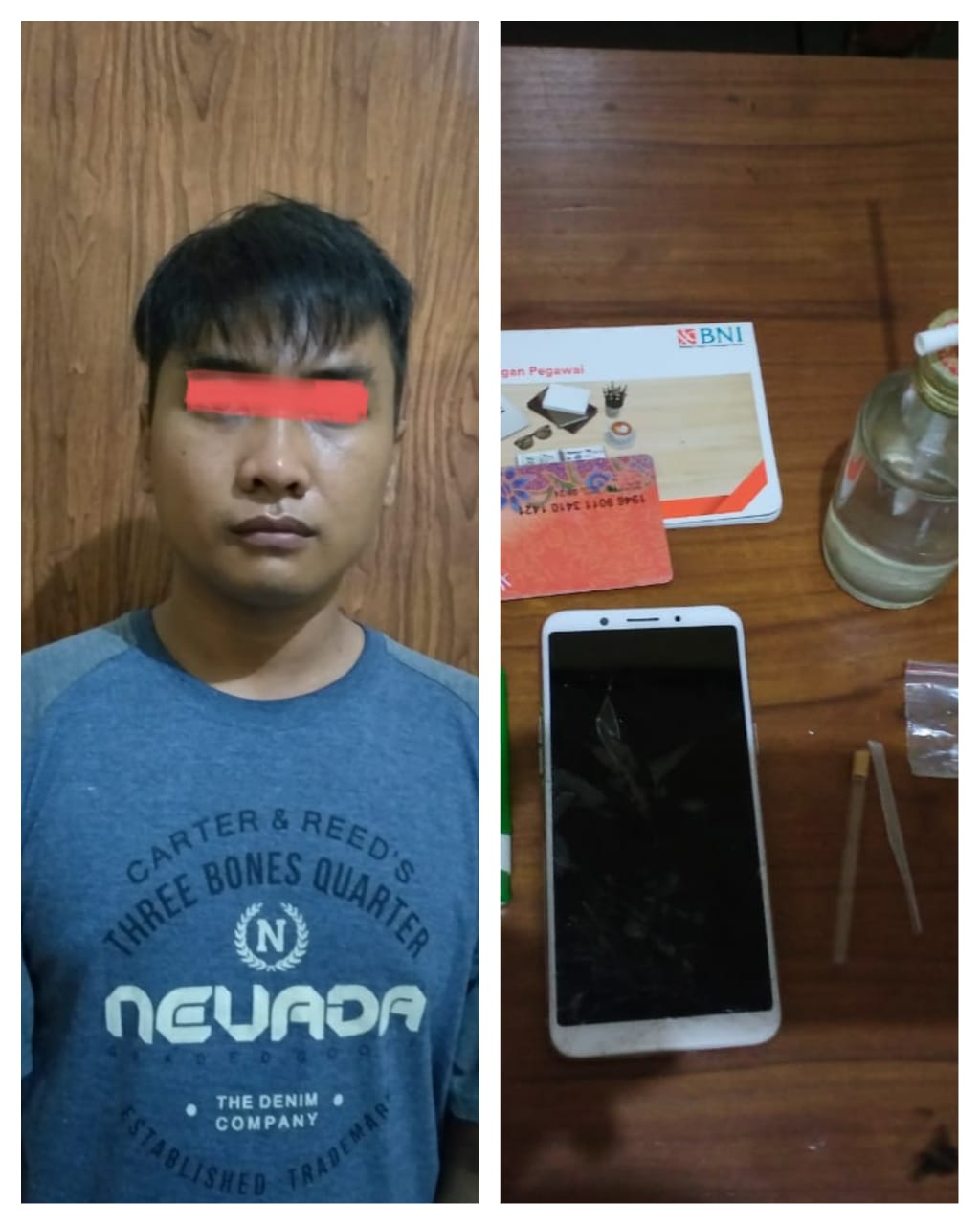 Pemuda Asal Desa Kedungdowo, Nganjuk, Pengguna Sabu, Berhasil ditangkap Polisi 