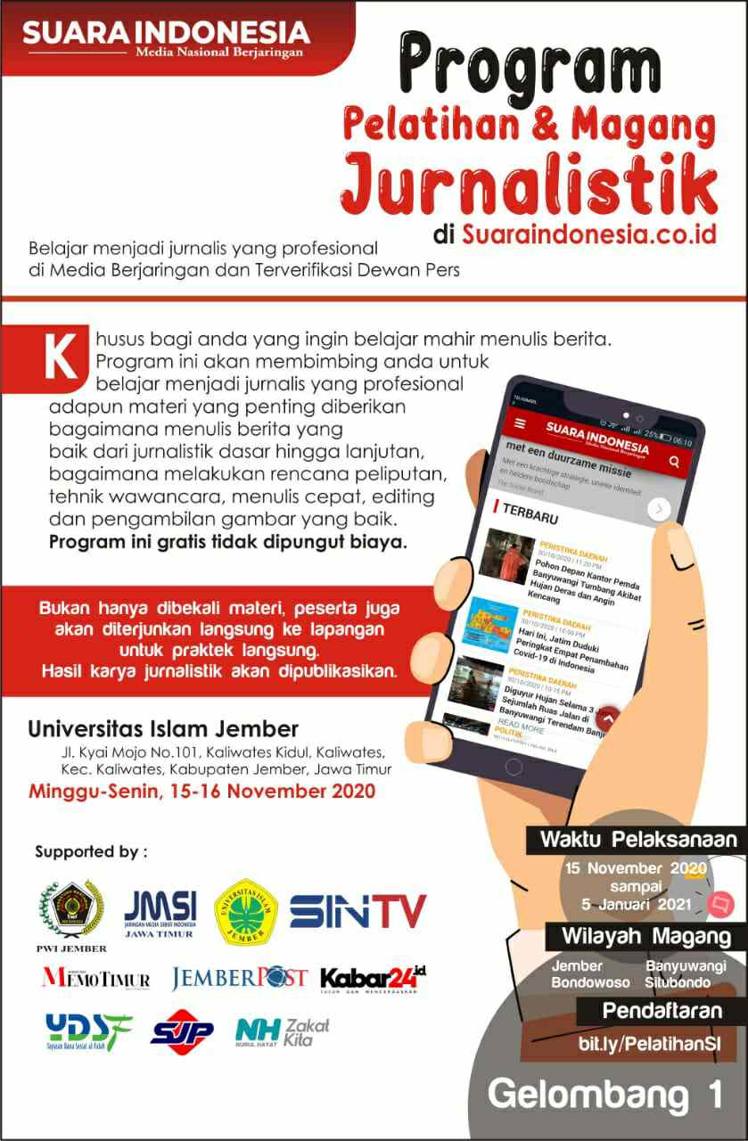 Pendaftar Membludak, Pelatihan Jurnalistik Suara Indonesia akan Dibuka 3 Gelombang