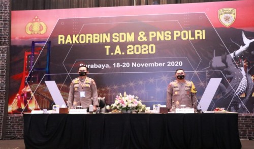 Secara Virtual, Jendral Polisi Idham Azis Buka RAKORBIN SDM dan PNS POLRI T.A 2020