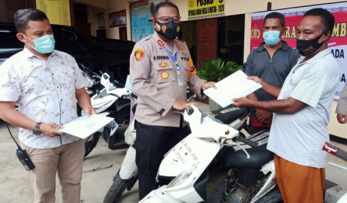 Pengungkapan Kasus Curanmor, Polresta Jayapura Kembalikan 12 Unit Kepada Pemiliknya