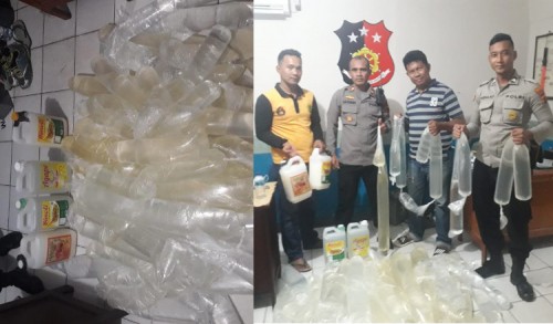 Polsek KPL Jayapura Amankan Ratusan Liter Sopi