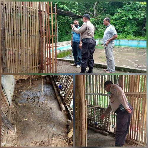 SPKT Polsek Loceret datangi TKP Pencurian ayam bangkok se kandang di desa Karangsono