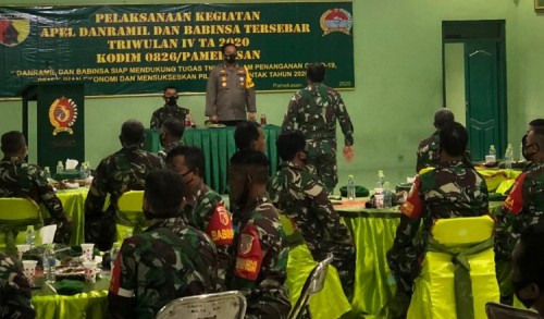 Sinergitas TNI Polri, Kapolres Pamekasan Hadiri Apel Danramil dan Babinsa