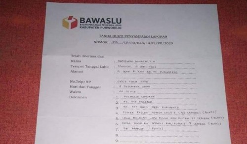 Tim Paslon 01 Temukan Dugaan Money Politic Oleh Paslon 03 di Banyurip Purworejo