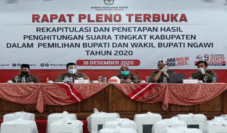 Rekapitulasi KPU Ngawi Usai, Ony Antok Raup Suara 94,42 Persen 
