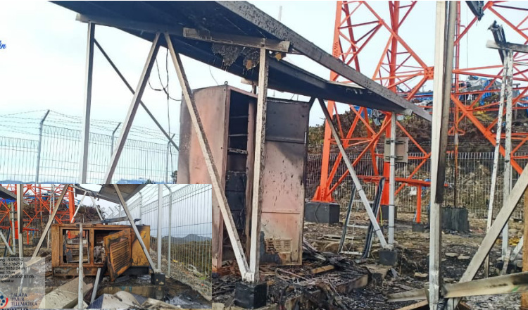 KKB Bakar Dua BTS di Kabupaten Puncak, Jaringan Komunikasi di Ilaga Terputus