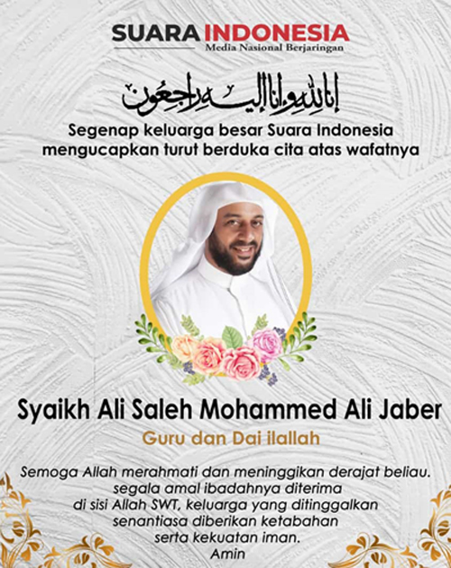 Syekh Ali Jaber Berpulang Ke Rahmatullah, Emil: Almarhum Sosok Inpirasi, Ulama Sekaligus Guru Kita Semua