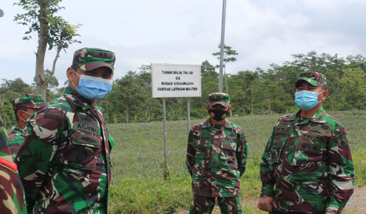 Kunjungi Kediri, Danrem 082/CPYJ Tinjau Tanah Milik TNI AD 