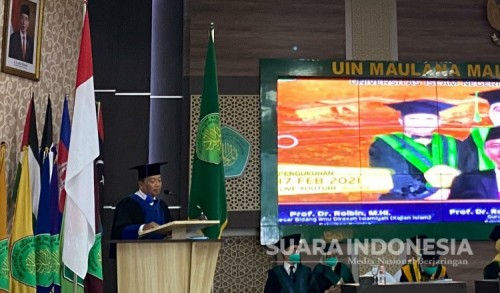 Dikukuhkan, Guru Besar UIN Malang Prof. Nur Asnawi Dukung Penguatan Ekonomi Syariah