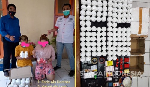 4 Orang Sekeluarga Tersangka Narkoba di Mojoagung di Grebek Polres Jombang 