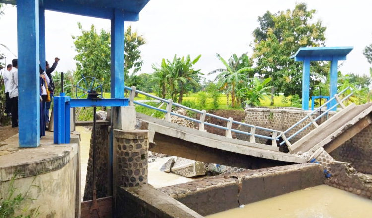 Tiga Bulan Pasca Ambrol, DAM Kali Piring di Madiun Kembali Ambrol Lagi