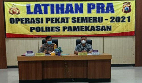 Antisipasi Ganguan Jelang Ramadhan, Polres Pamekasan Gelar Latpraops Pekat Semeru 2021
