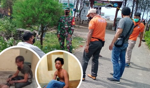 Tawuran Lempar Bondet, Dua Pemuda Ditangkap Keamanan Wisata Pantai Bahak Probolinggo