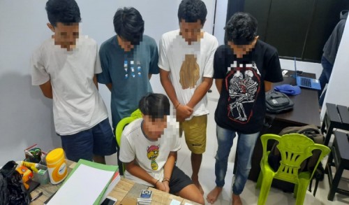 Isap Ganja di Benteng Orange, Lima Remaja Diamankan Polisi