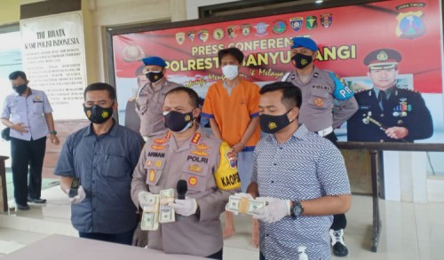 Polisi Ringkus Dalang Peredaran Uang Palsu di Banyuwangi