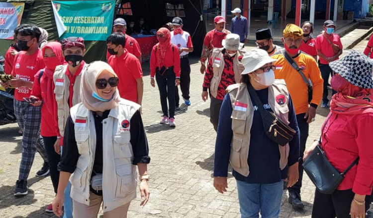 DPC PDI Perjuangan Kabupaten Malang Kembali Turunkan Baguna, Gotong Royong Bantu Korban Gempa