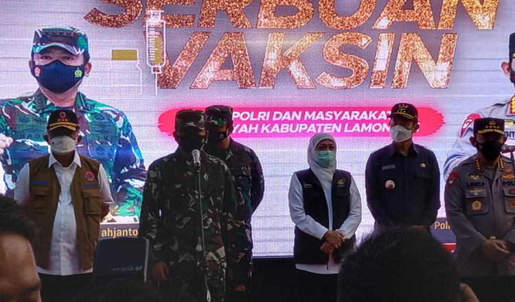 Gubernur Khofifah Dampingi Kunker Kapolri dan Panglima TNI di Lamongan