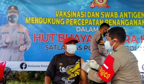 Polres Probolinggo Berlakukan Vaksinasi Bagi Pemohon SIM