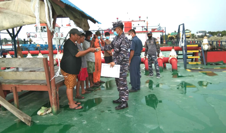 Laksanakan Instruksi Danlanal Sangatta, Danposal Sangkulirang Lakukan Ini di Pelabuhan Maloy