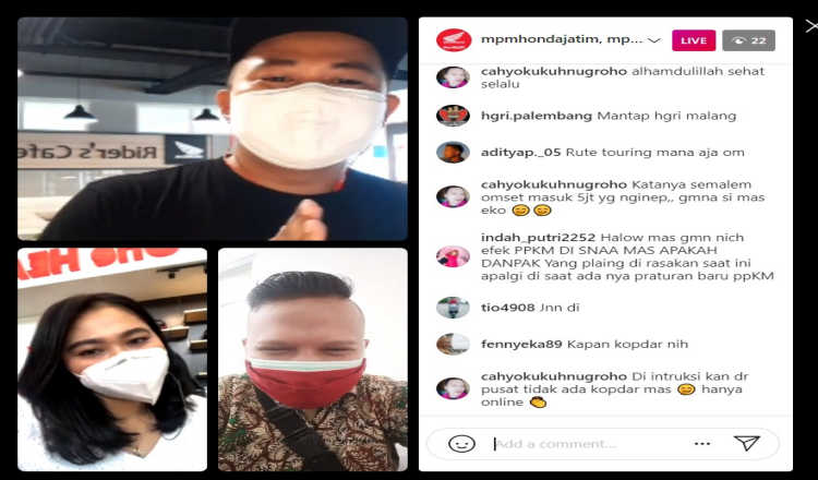 Komunitas Honda Genio Riders Indonesia Chapter Malang Gelar Kopdar Online