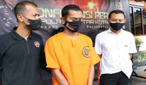 Nekat Curi Kabel Telkom di Kota Blitar, Pria Asal Lampung Dibekuk Polisi