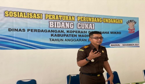 Kejaksaan,  Beacukai Dan Indagkop Kabupaten Madiun Warning Produsen Tanpa Cukai