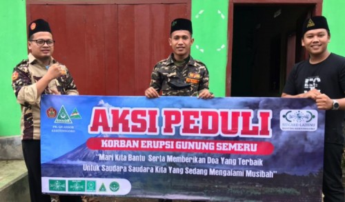PAC GP Ansor Jenggawah Jember, Gelar Aksi Peduli Terhadap Korban Gunung Semeru