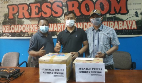 Jurnalis Dewan Surabaya Buka Posko Donasi Peduli Korban Erupsi Semeru