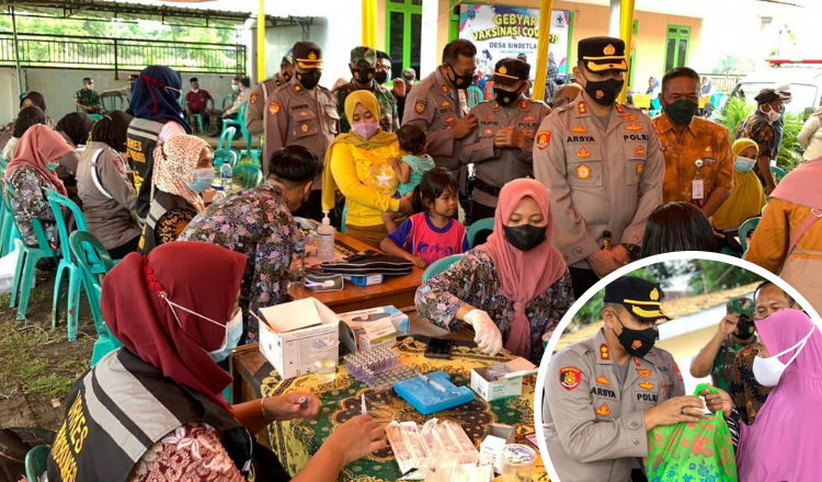 Polres Probolinggo Gelontor 500 Bantuan Sembako Untuk Peserta Vaksin Lansia