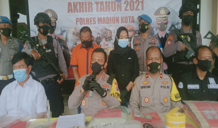 Polres Madiun Kota Release Keberhasilan Unkap Kasus Sepanjang Tahun 2021