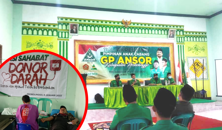 Kader GP Ansor Probolinggo Donorkan Darah, 36 Kantong Darah Disumbangkan ke PMI