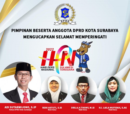 Ucapan HPN 2022 Pimpinan dan Anggota DPRD Kota Surabaya