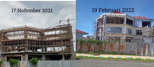 Progres 70 Persen Masa Kontrak Perpustakaan Daerah Halmahera Utara Senilai 9,7 Miliar Hampir Selesai