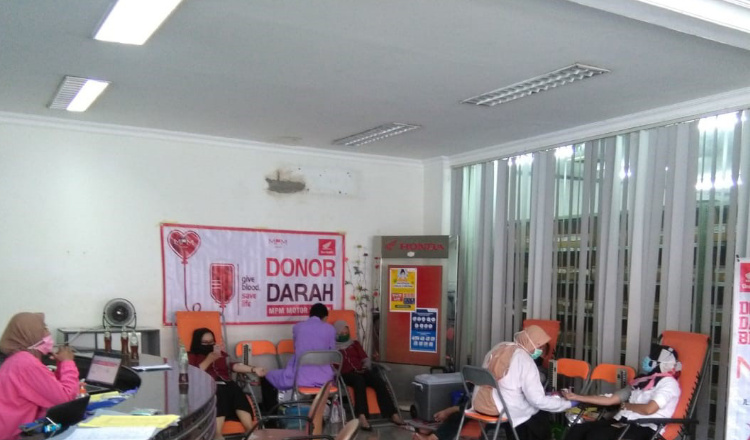 Gandeng PMI Kota Madiun, MPM Motor Madiun Gelar Kegiatan Donor Darah