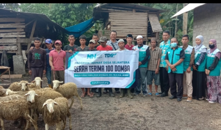 100 Kambing untuk Warga Desa Sidomulyo Jember dari Nurul Hayat