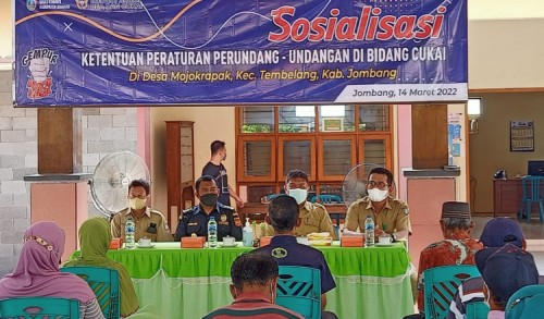 Dinas Kominfo Jombang Dan Bea Cukai Kediri  Gencarkan Sosialisasi Cukai Di Desa Mojokrapak Jombang