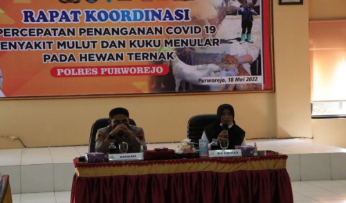 Polres Purworejo Laksanakan Rapat Koordinasi Terkait Penanganan Covid-19 dan PMK